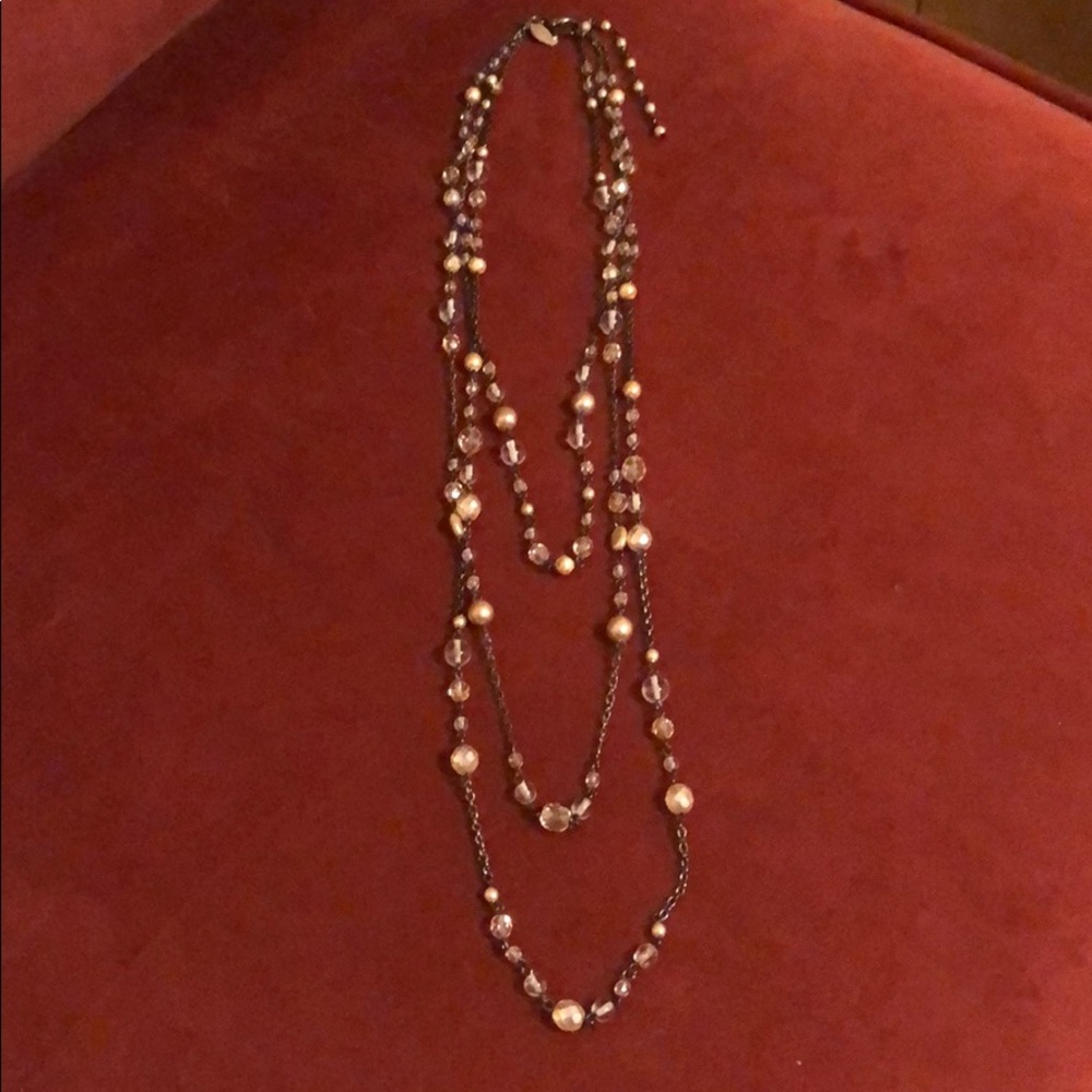 White House Black Market Triple Strand Pearls